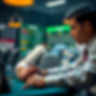 Strategic Betting Analysis A strategic player analyzing betting options