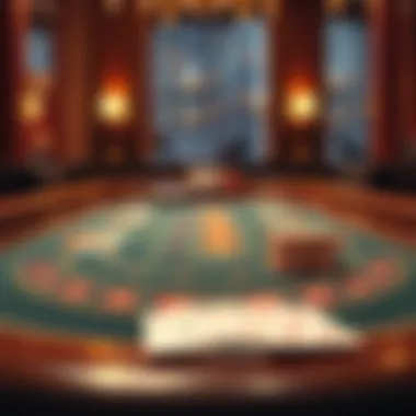 Baccarat Table Overview Overview of a baccarat table with cards