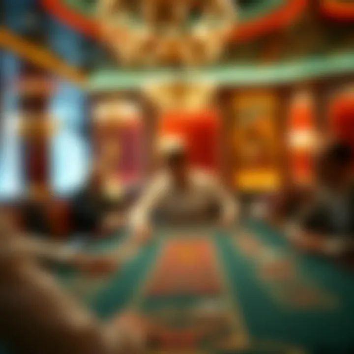 Setting up for a Baccarat Tie game