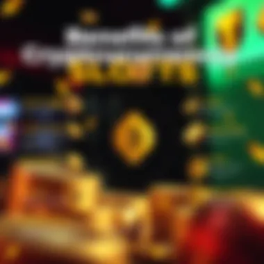 Infographic showcasing benefits of using cryptocurrency slots