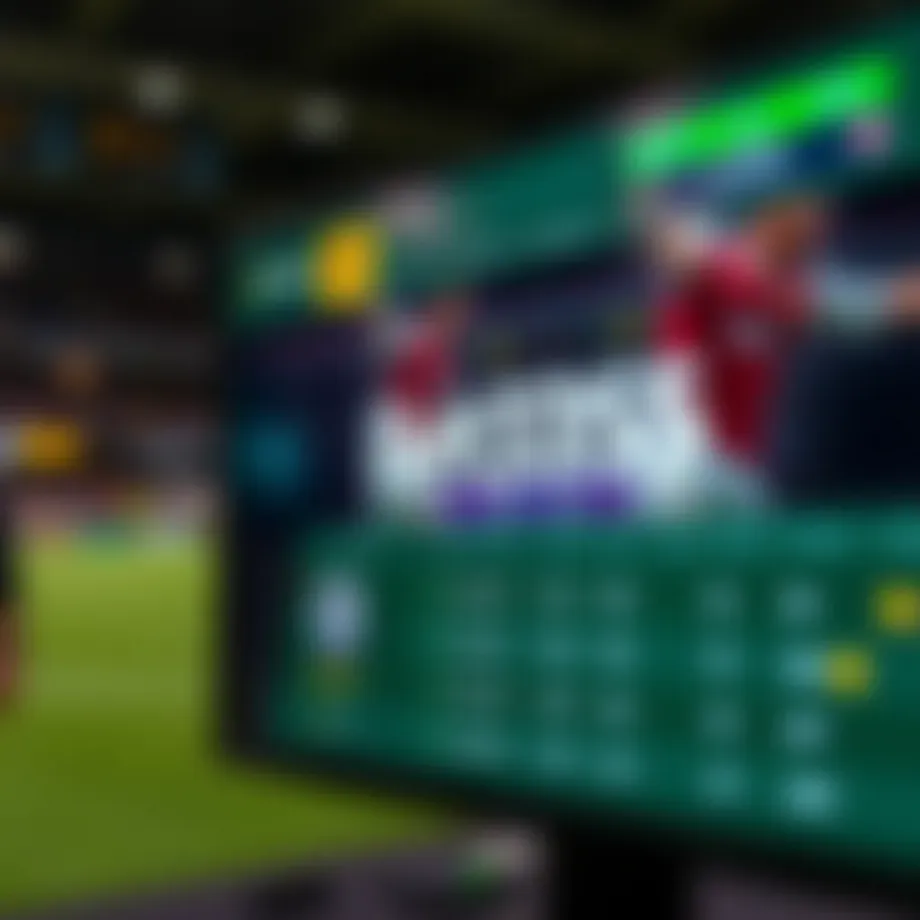 A stunning view of the Bet365 platform interface showcasing live betting options