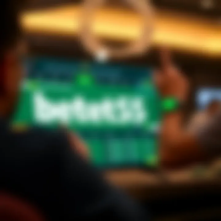 User interface of bet365 platform