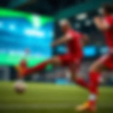 Virtual football match simulation