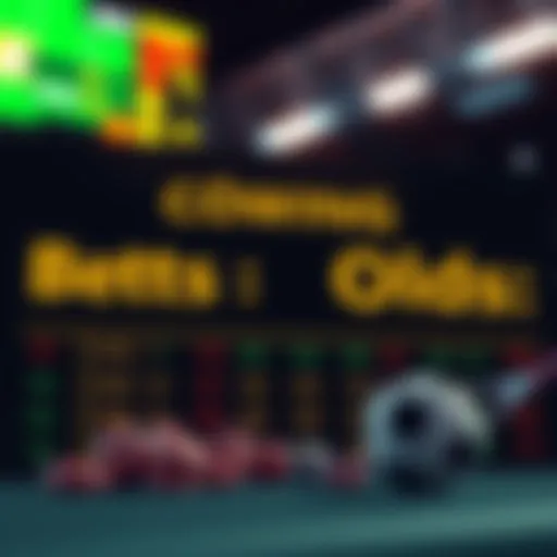 Graphical representation of betting odds calculation