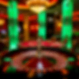 An inviting casino environment showcasing a roulette table