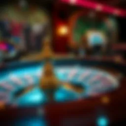 A classic roulette wheel with a vibrant layout