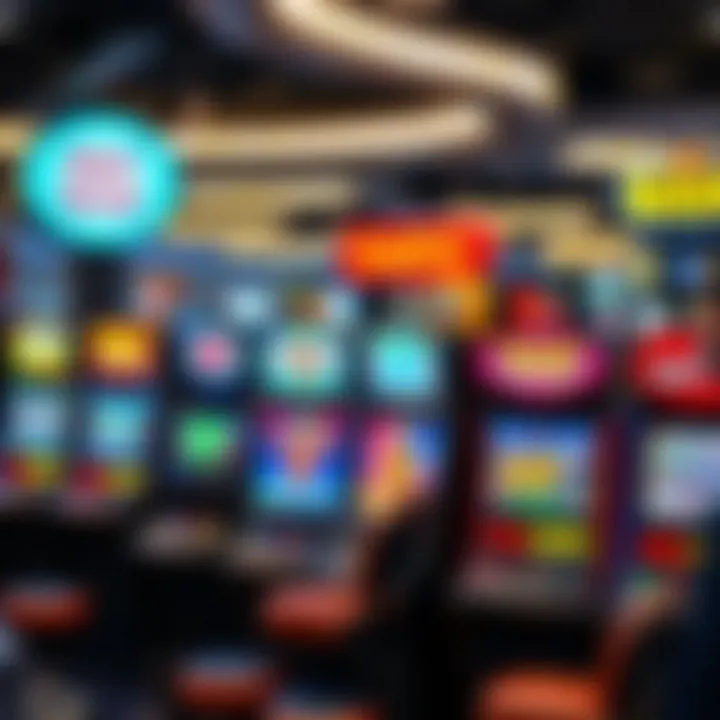 An array of modern video slot games on display