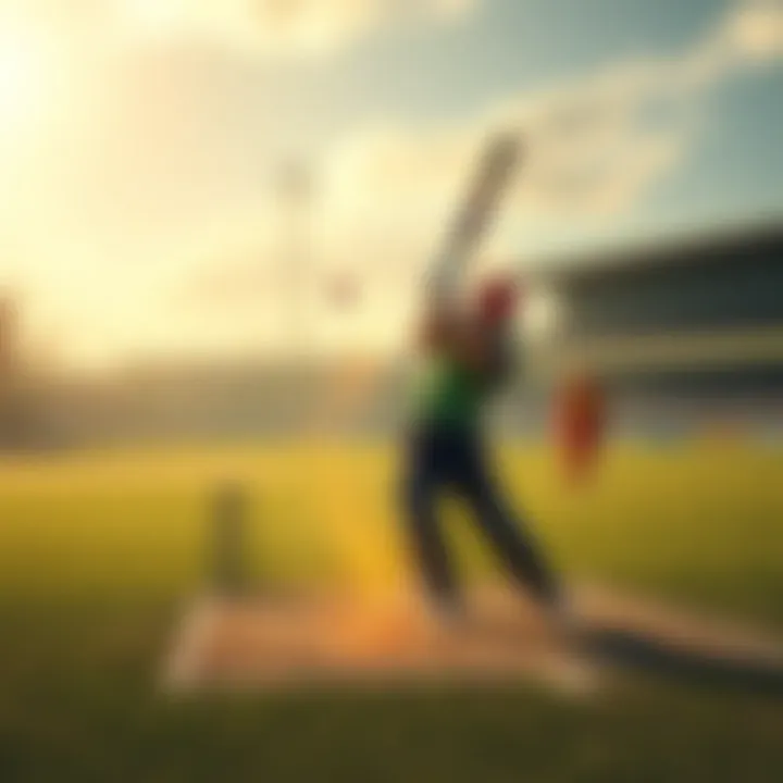 Visual representation of cricket gameplay flow