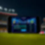 Real-time cricket score on a mobile device