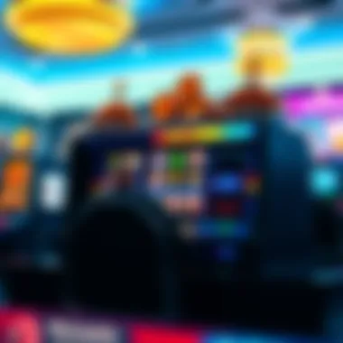 Visual representation of cryptocurrency slots in action