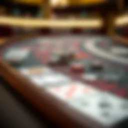 European Blackjack table with cards and chips