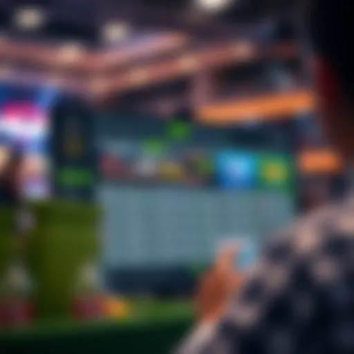 Illustration of modern betting interface