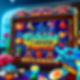 Vibrant illustration of the Fishing Frenzy Megaways game interface showcasing diverse symbols and dynamic gameplay.