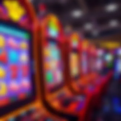 Colorful online slot machine display