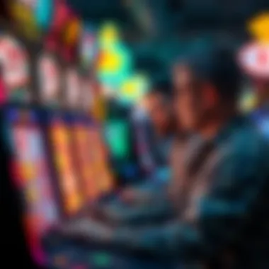 Player analyzing slot game strategies