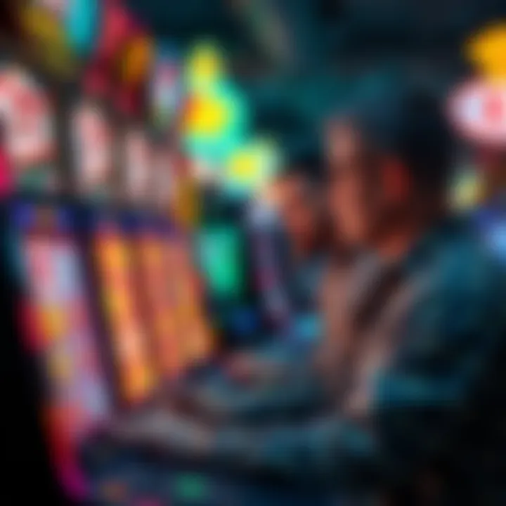 Player analyzing slot game strategies