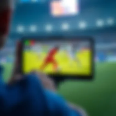 An engaging soccer match displayed on a digital device