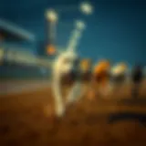 Greyhound racing in action