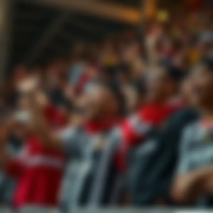 Fans cheering for Guadalupe FC