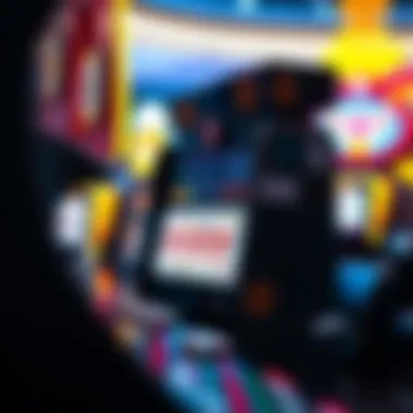 An illustration depicting the evolution of video poker through the years, showcasing its historical journey.