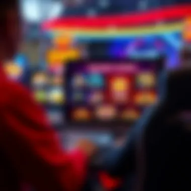 A vibrant online casino interface showcasing various games