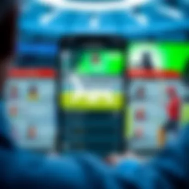 Interactive User Interface of IPL Betting Application User interface of an IPL betting app showcasing live matches