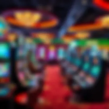 Diverse Casino Game Offerings A variety of popular casino games displayed on a vibrant gaming floor