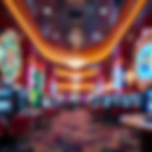 A captivating interior view of a casino bustling with activity