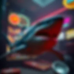Visual representation of the Laser Shark slot theme