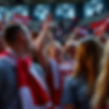 Latvian basketball fans supporting their team