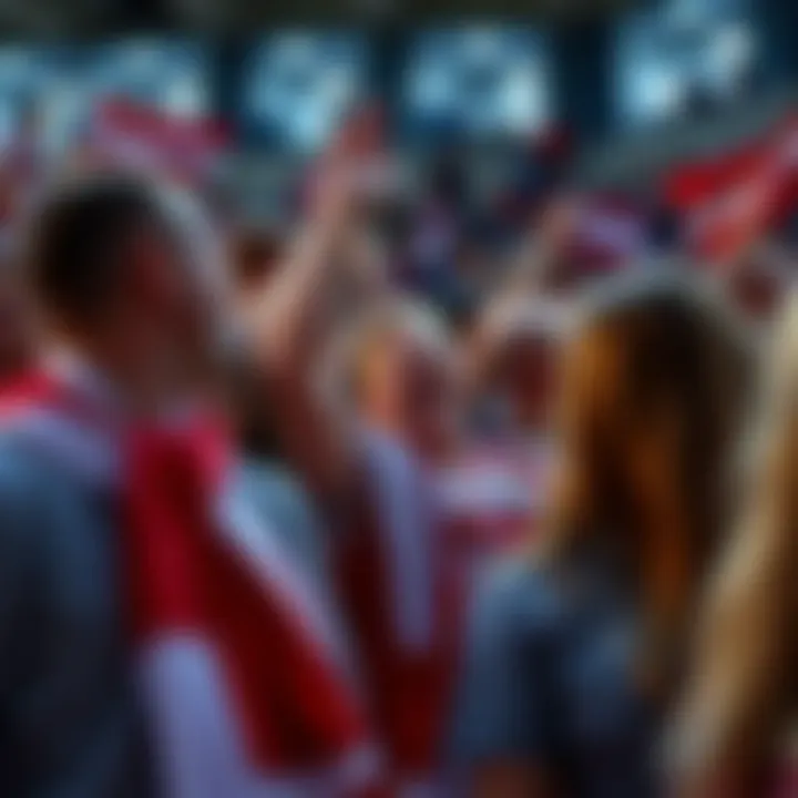Latvian basketball fans supporting their team