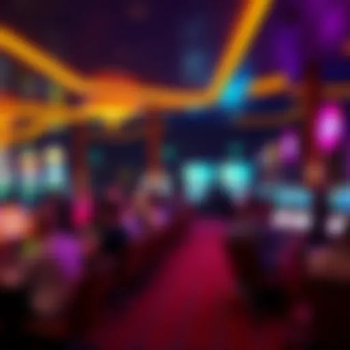 An immersive live casino setting showcasing players engaged in various games.