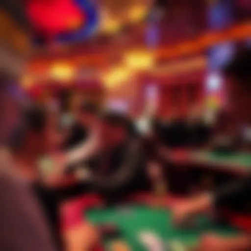 A vibrant live casino environment with dealers engaging players