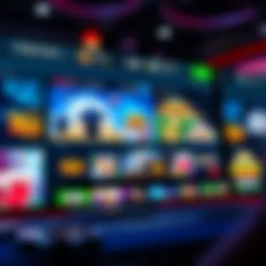 A vibrant online casino interface showcasing various games