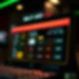 A digital interface showcasing a margin calculator with sleek design