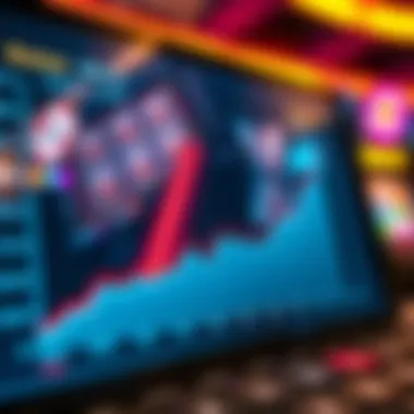 Graph showing market trends in slot game software