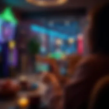 Cozy Gaming Atmosphere Person enjoying a mobile casino game in a cozy setting