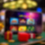 A sleek mobile casino interface showcasing popular games