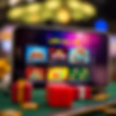 A sleek mobile casino interface showcasing popular games