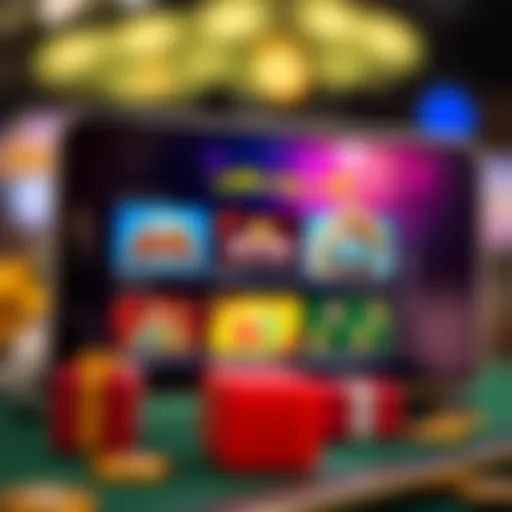 A sleek mobile casino interface showcasing popular games