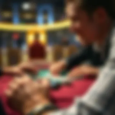 Exciting Poker Action High-stakes mobile poker game on a smartphone