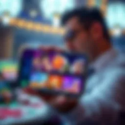 Vibrant mobile casino interface showcasing various games