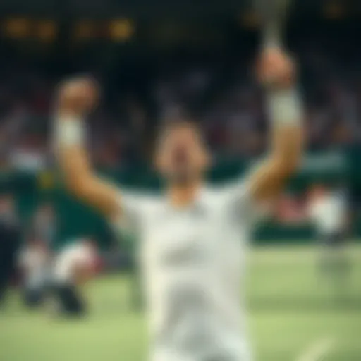 Novak Djokovic celebrating a victory on the court