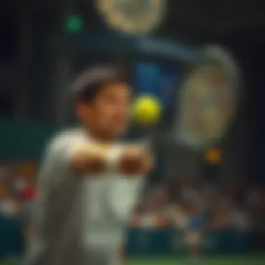 Iconic match moment showcasing Djokovic's skill