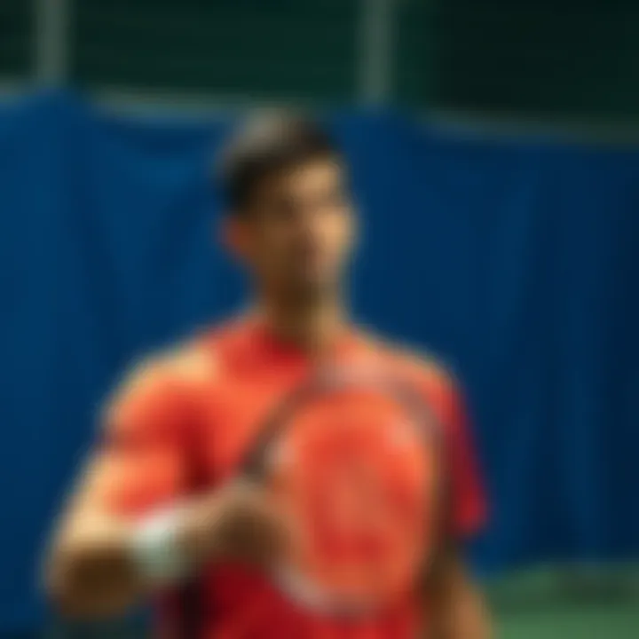 Djokovic in intense training session