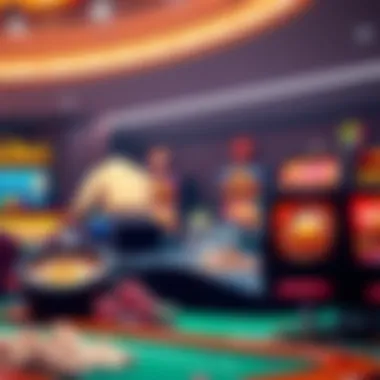 A digital representation of various online casino games