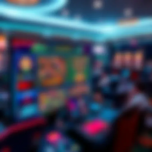An intricate layout of an online casino interface