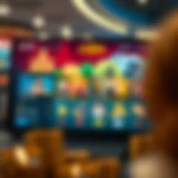 A visually stunning illustration of a modern online casino interface showcasing various gaming options.