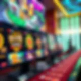 A vibrant virtual casino interface showcasing various games
