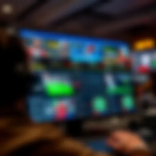 An overview of online sports betting platforms showcasing various interfaces